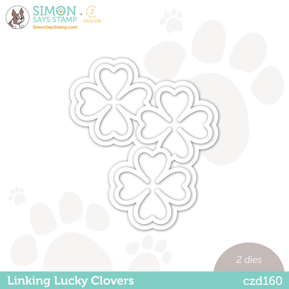 CZ Design Wafer Dies LINKING LUCKY CLOVERS czd160