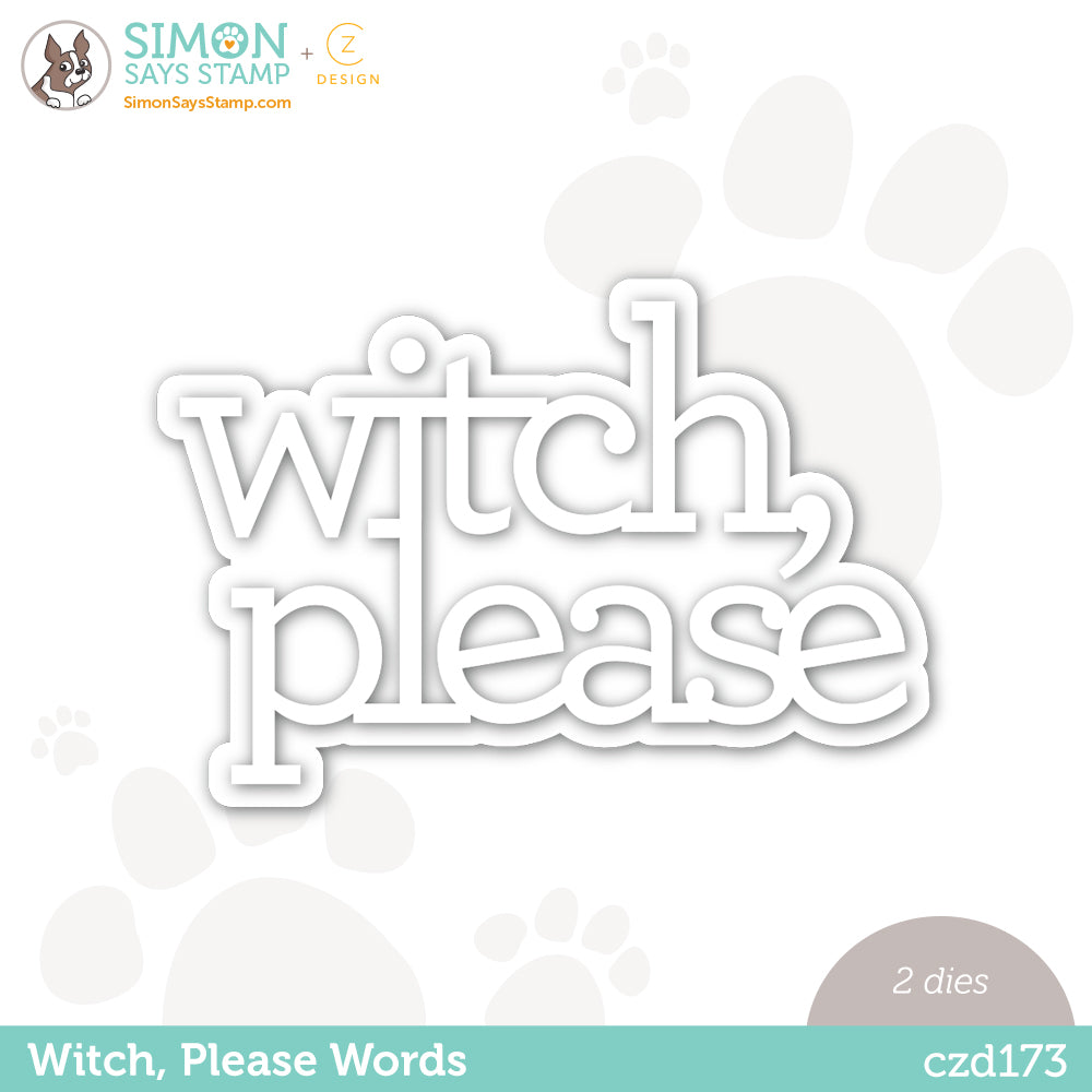 CZ Design Wafer Dies WITCH PLEASE WORDS czd173