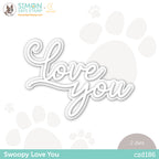 CZ Design Wafer Dies SWOOPY LOVE YOU czd186 Hugs