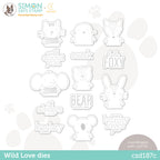 CZ Design Wafer Dies WILD LOVE czd187c Hugs