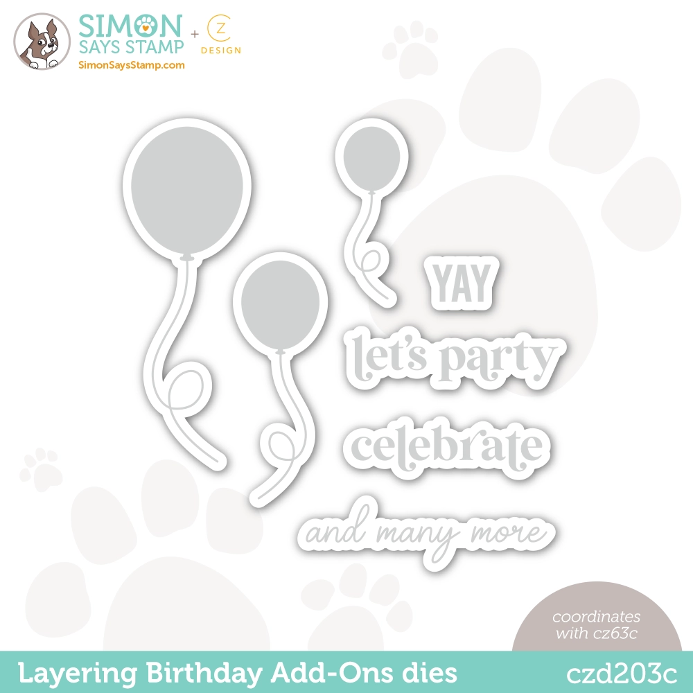 CZ Design Wafer Dies Layering Birthday Add Ons czd203c Out Of This World