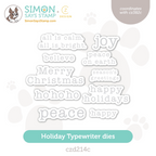 CZ Designs Holiday Typewriter Wafer Dies czd214c Stamptember