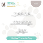 CZ Designs Holiday Typewriter Trio Wafer Dies czd215 Stamptember