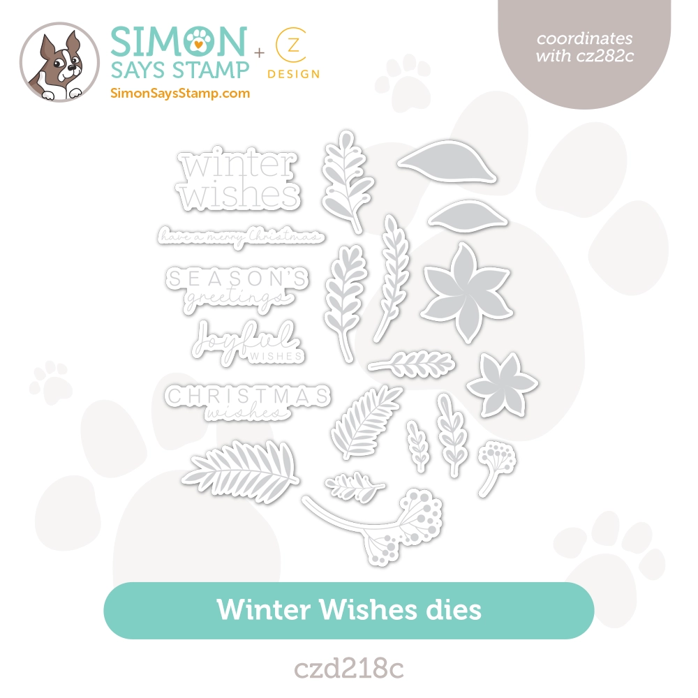 CZ Design Wafer Dies Winter Wishes czd218c All The Joy