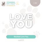 CZ Design Wafer Dies Stacked Love You czd225 Smitten