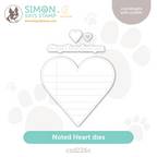 CZ Design Wafer Dies Noted Heart czd226c Smitten