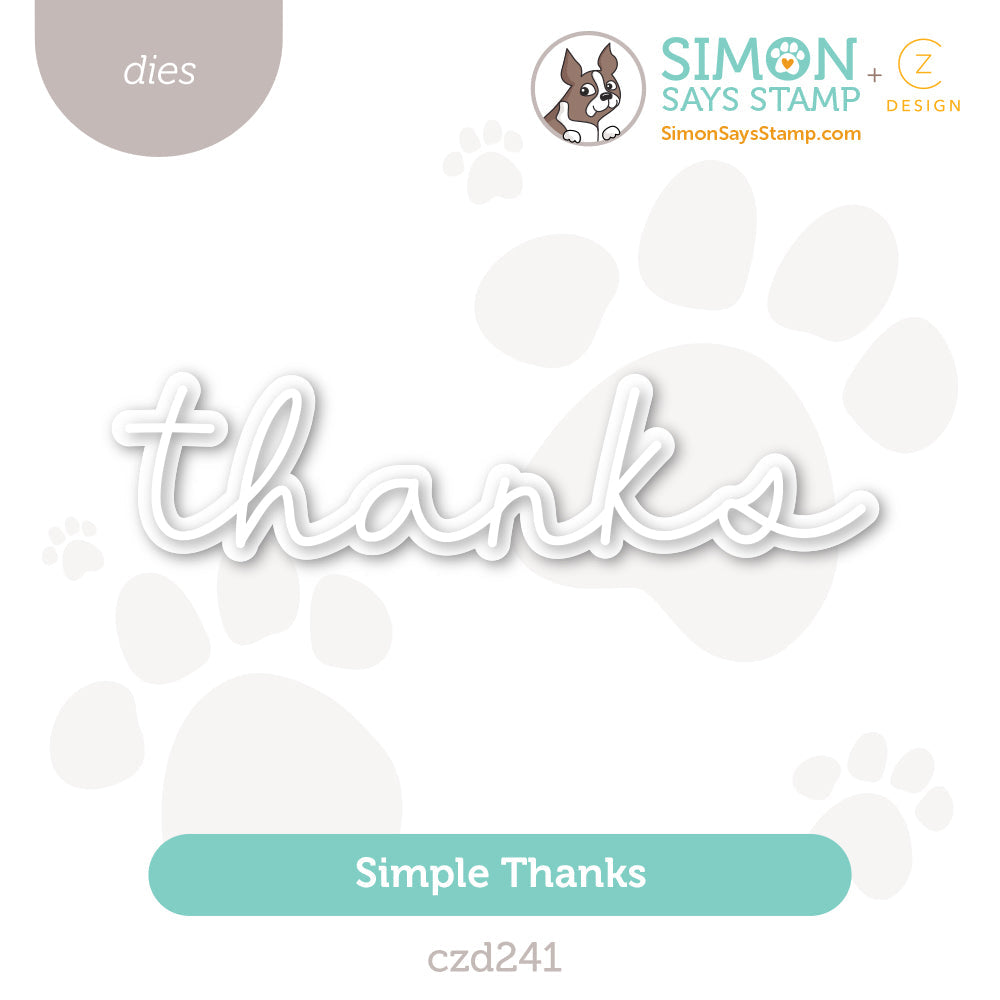 CZ Design Simple Thanks Wafer Dies czd241 Stamptember