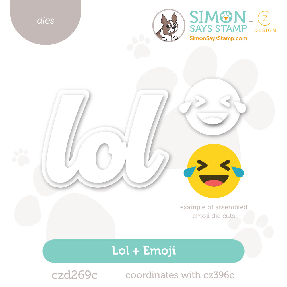 CZ Design Lol + Emoji Wafer Dies czd269c Happy Camper