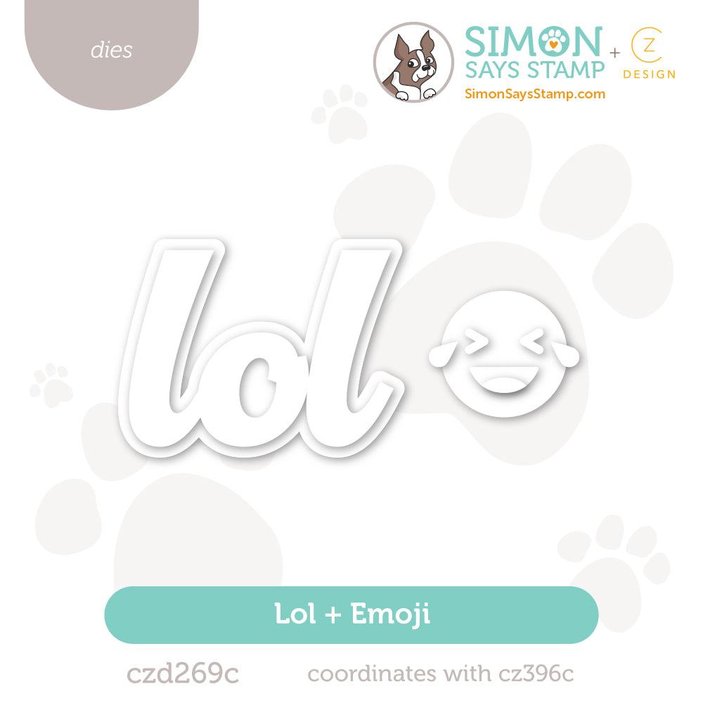 CZ Design Lol + Emoji Wafer Dies czd269c Happy Camper