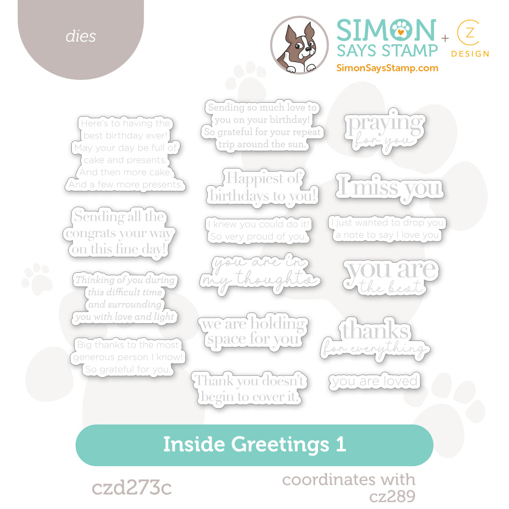CZ Design Inside Greetings 1 Wafer Dies czd273c Always There