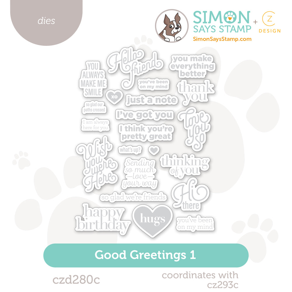 CZ Design Good Greetings 1 Wafer Dies czd280c