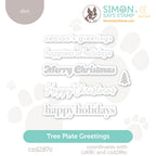 CZ Design Tree Plate Greetings Wafer Dies czd287c And Everything Nice