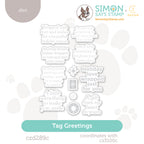 CZ Design Tag Greetings Wafer Dies czd289c