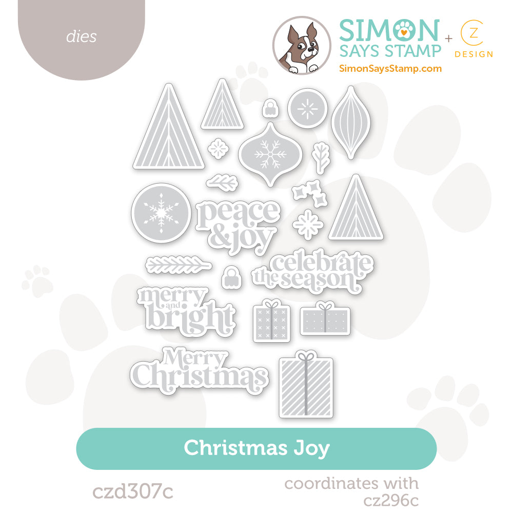 CZ Design Christmas Joy Wafer Dies czd307c
