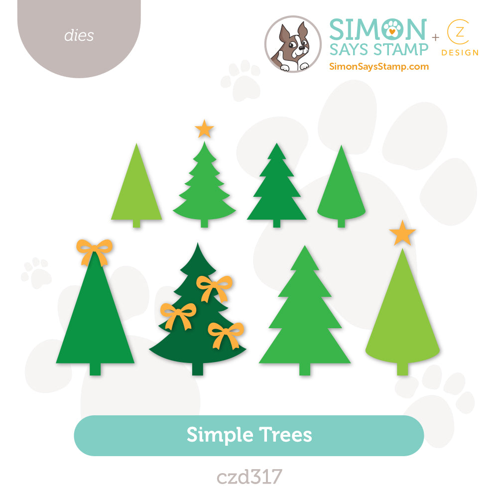CZ Design Simple Trees Wafer Dies czd317 Sending Cheer