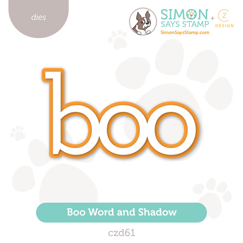 CZ Design Wafer Dies BOO WORD AND SHADOW czd61