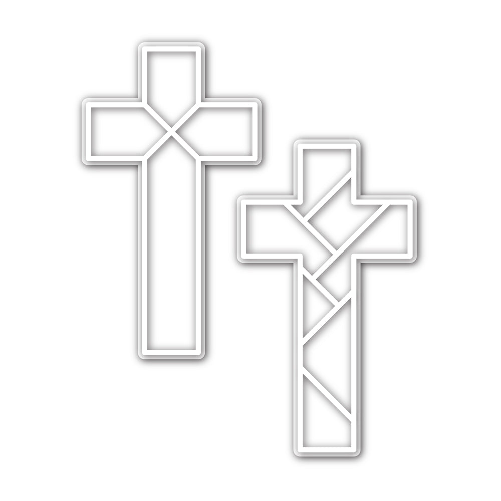 CZ Design Wafer Dies Inlaid Cross czd84