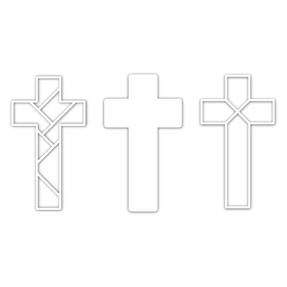 CZ Design Wafer Dies Inlaid Cross czd84