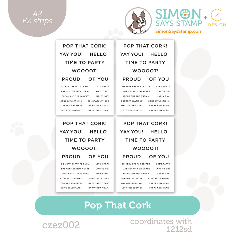 CZ Design EZ Strips Pop That Cork czez002 DieCember