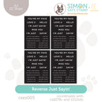 CZ Design EZ Strips Reverse Just Sayin czez005 DieCember