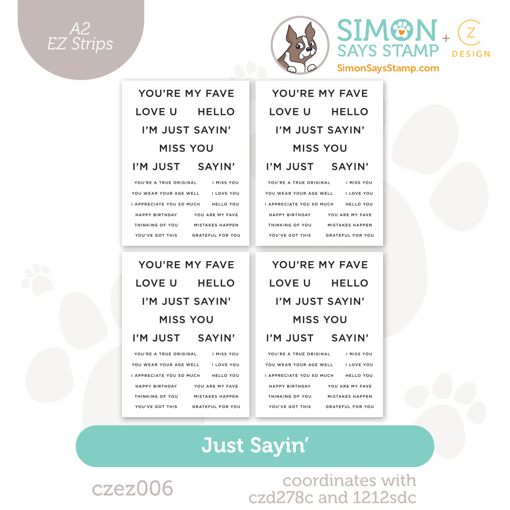 CZ Design EZ Strips Just Sayin czez006 DieCember