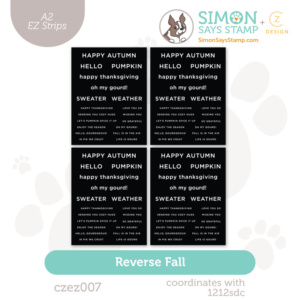CZ Design EZ Strips Reverse Fall czez007 STAMPtember