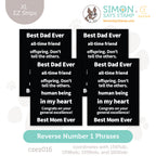 CZ Design XL EZ Strips Reverse Number 1 Phrases czez016 Every Happiness