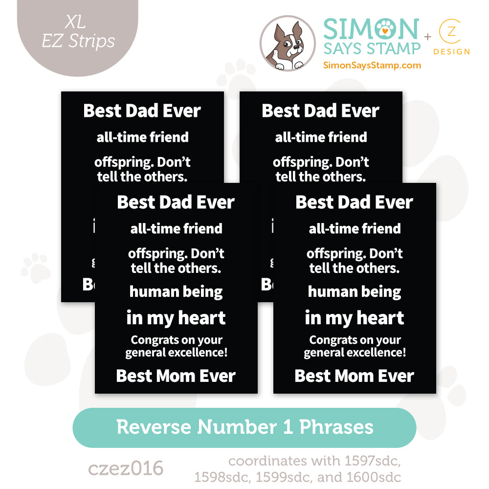 CZ Design XL EZ Strips Reverse Number 1 Phrases czez016 Every Happiness