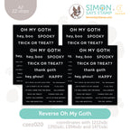 CZ Design EZ Strips Reverse Oh My Goth czez020