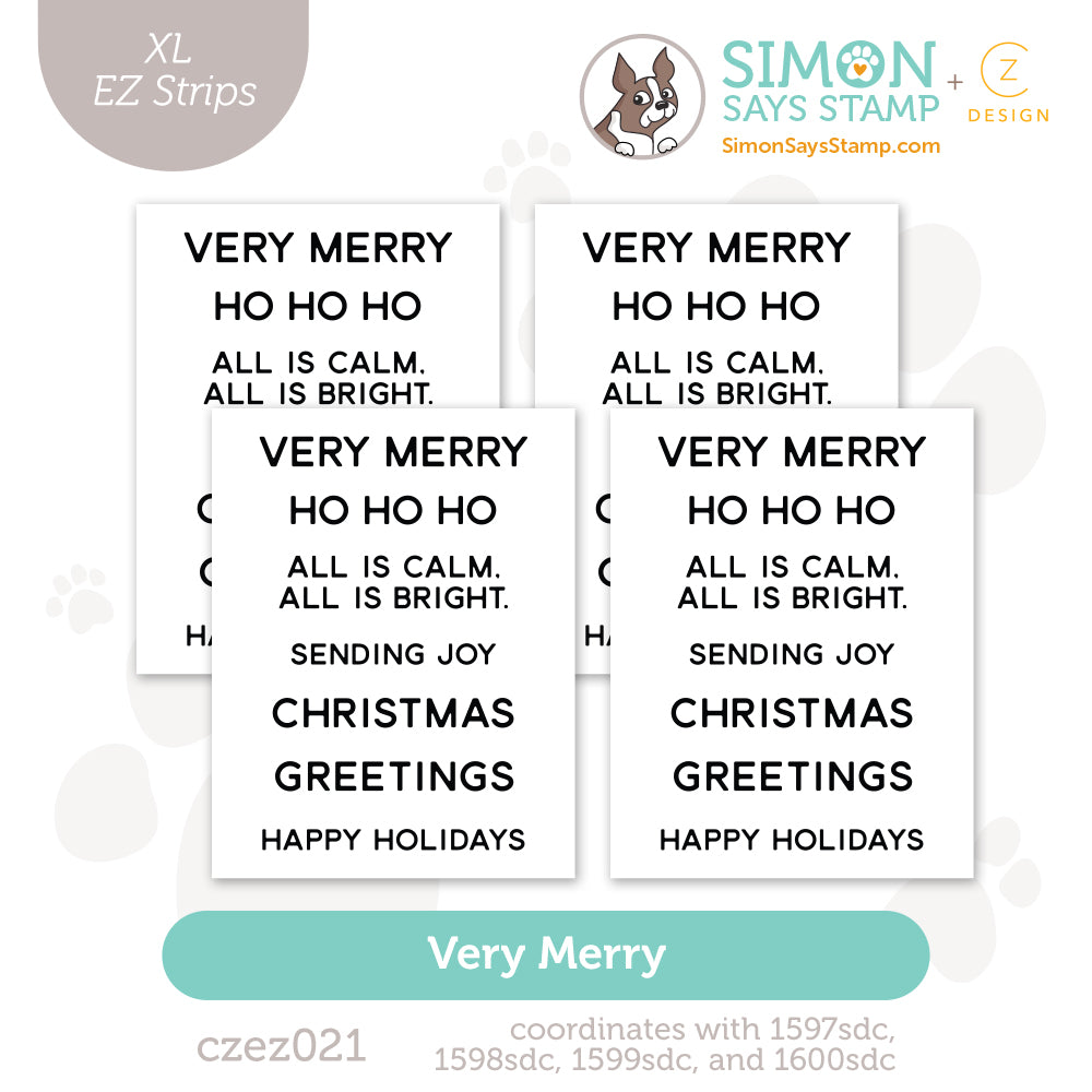 CZ Design Very Merry XL EZ Strips czez021 Sending Cheer
