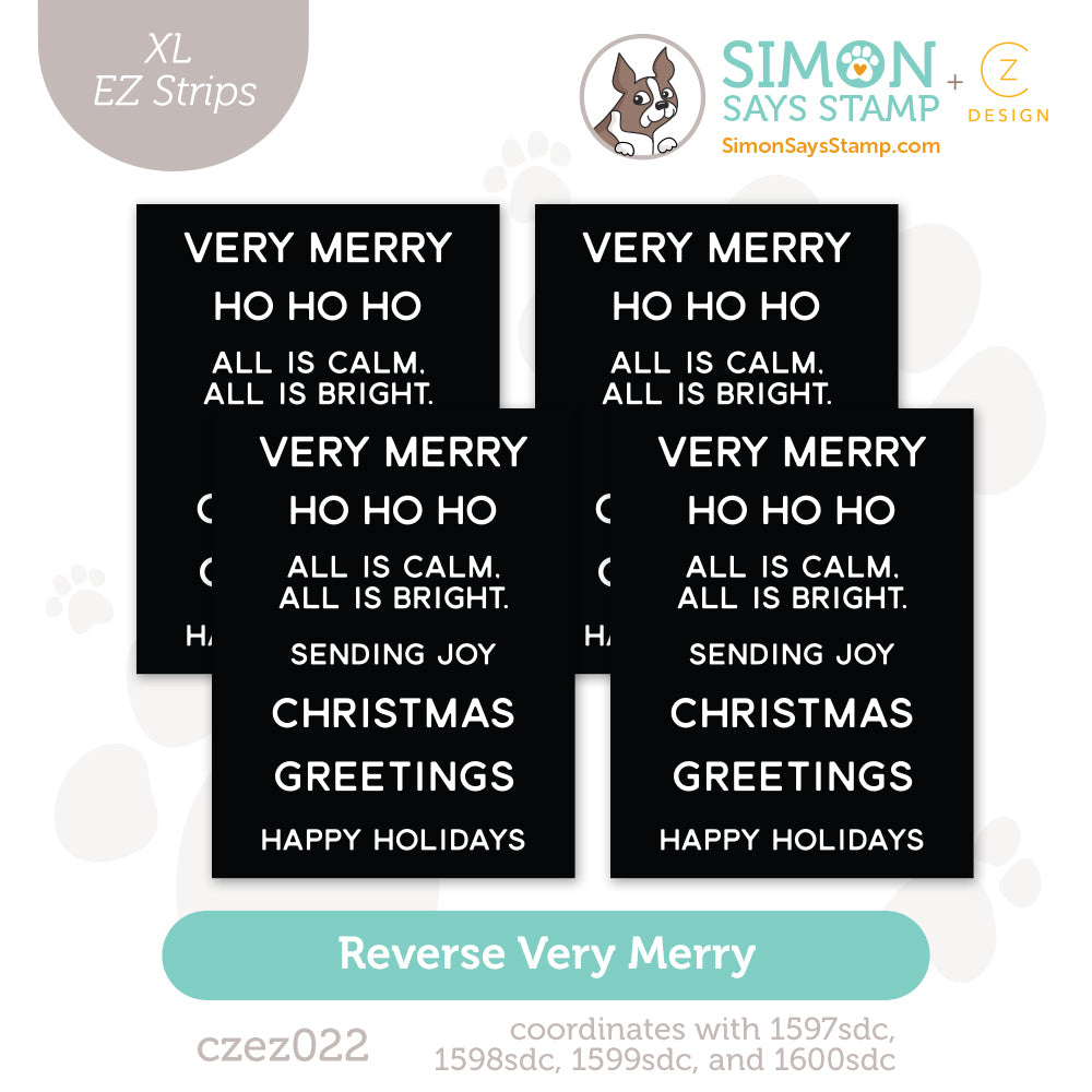 CZ Design Reverse Very Merry XL EZ Strips czez022 Sending Cheer