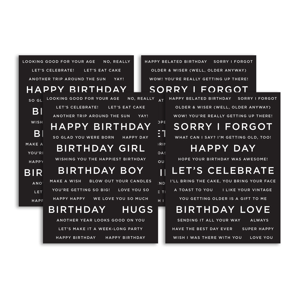 CZ Design SENTIMENT STRIPS REVERSE BIRTHDAY czg003