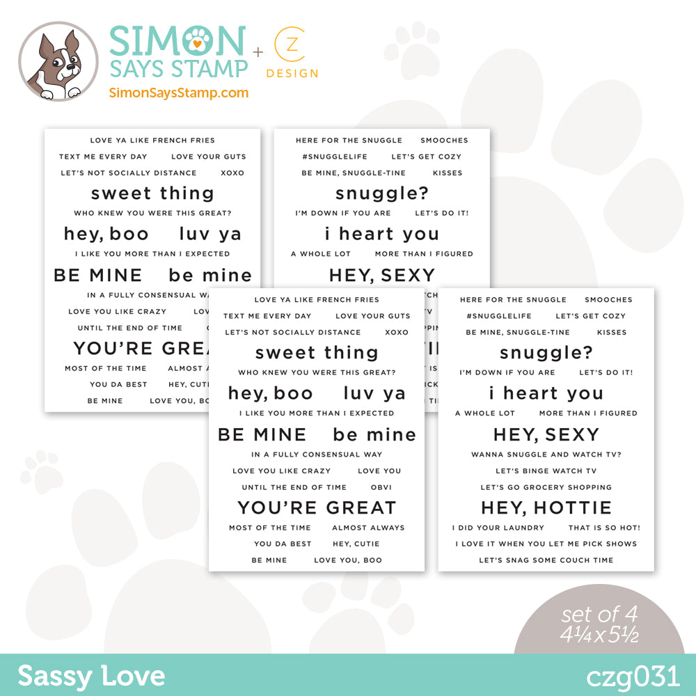 CZ Design Sentiment Strips SASSY LOVE czg031