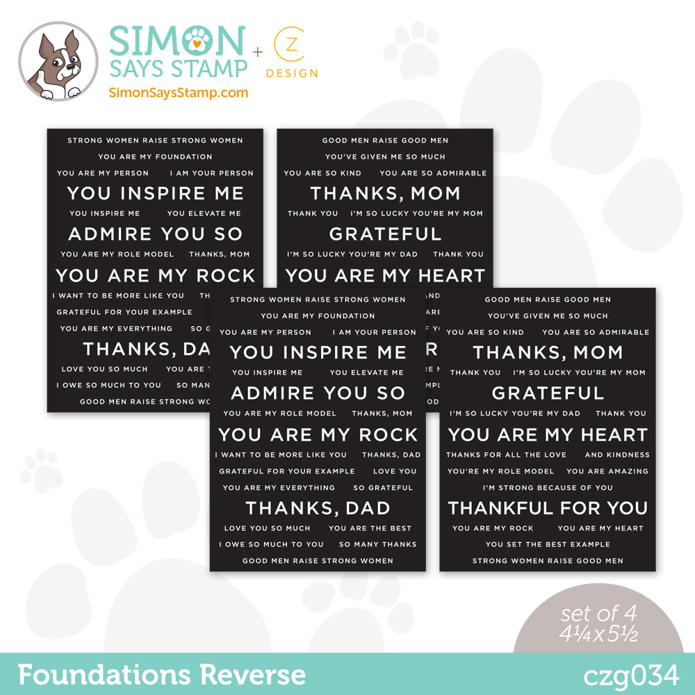 CZ Design Sentiment Strips REVERSE FOUNDATIONS czg034 *