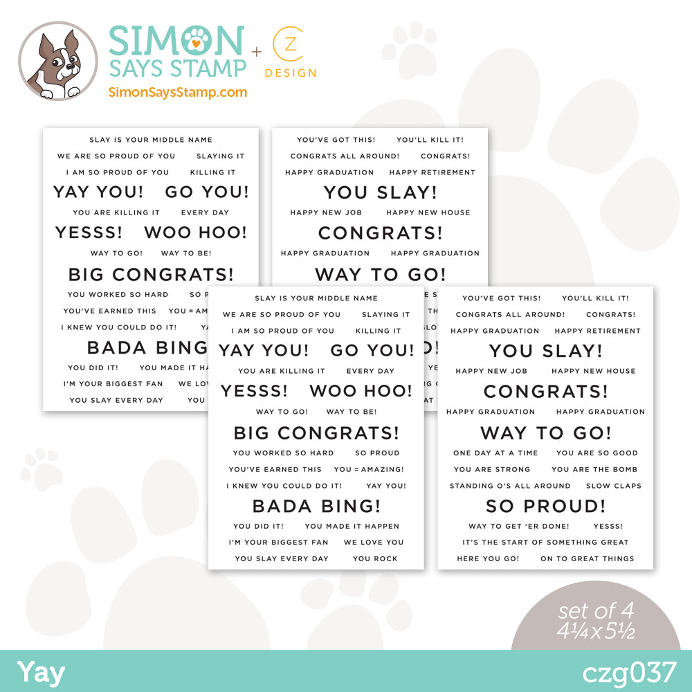 CZ Design Sentiment Strips YAY czg037