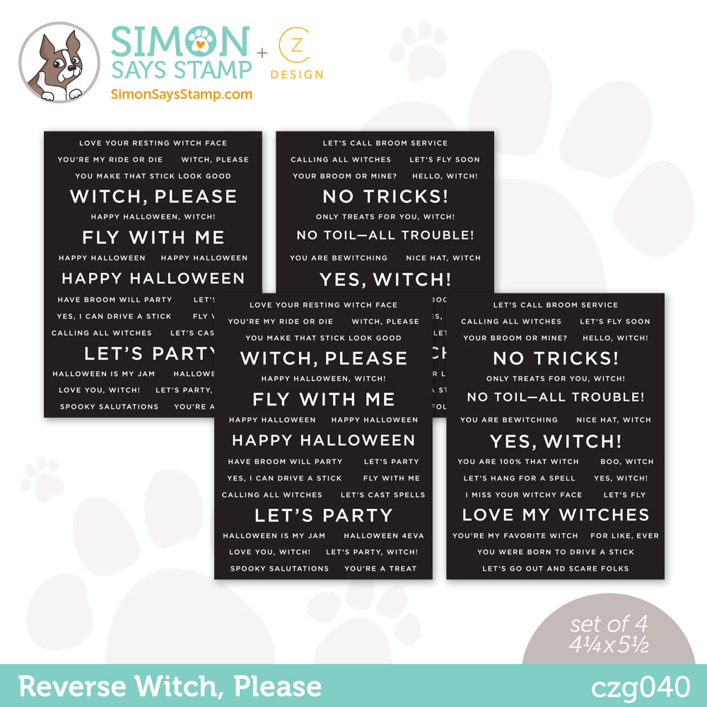 CZ Designs Reverse Witch Please Sentiment Strips CZ Designs Reverse Witch Please Sentiment Strips
