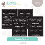 CZ Designs Sentiment Strips Reverse Teacher czg050 Just A Note