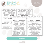 CZ Designs Sentiment Strips Teacher czg051 Just A Note