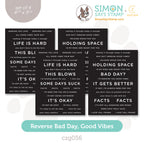 CZ Design Sentiment Strips Reverse Bad Day Good Vibes czg056 Sunny Vibes