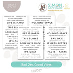 CZ Design Sentiment Strips Bad Day Good Vibes czg057 Sunny Vibes