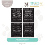 CZ Design Sentiment Strips Reverse Winter czg058 Sweet Wishes
