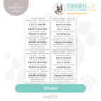 CZ Design Sentiment Strips Winter czg059 Sweet Wishes