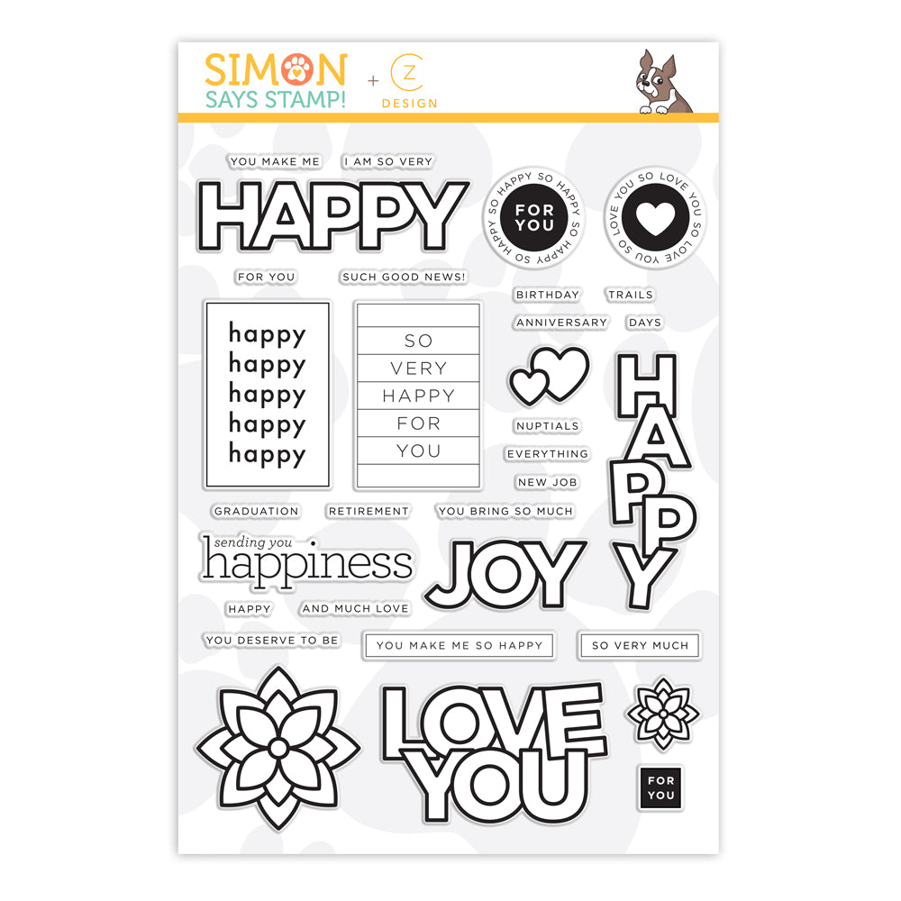 CZ Design Clear Stamps HAPPY DAYS czs54 Send Happiness *