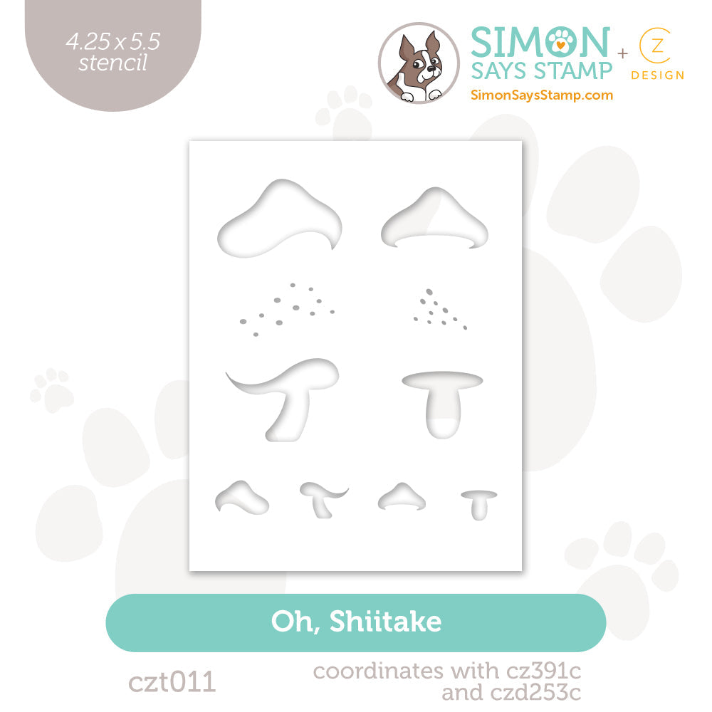 CZ Design Stencil Oh Shiitake czt011 Favorite Things