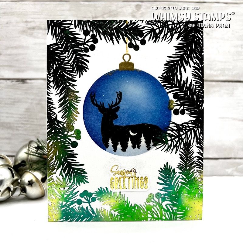 Whimsy Stamps Winter Solstice Clear Stamps wsd468 season's greetings
