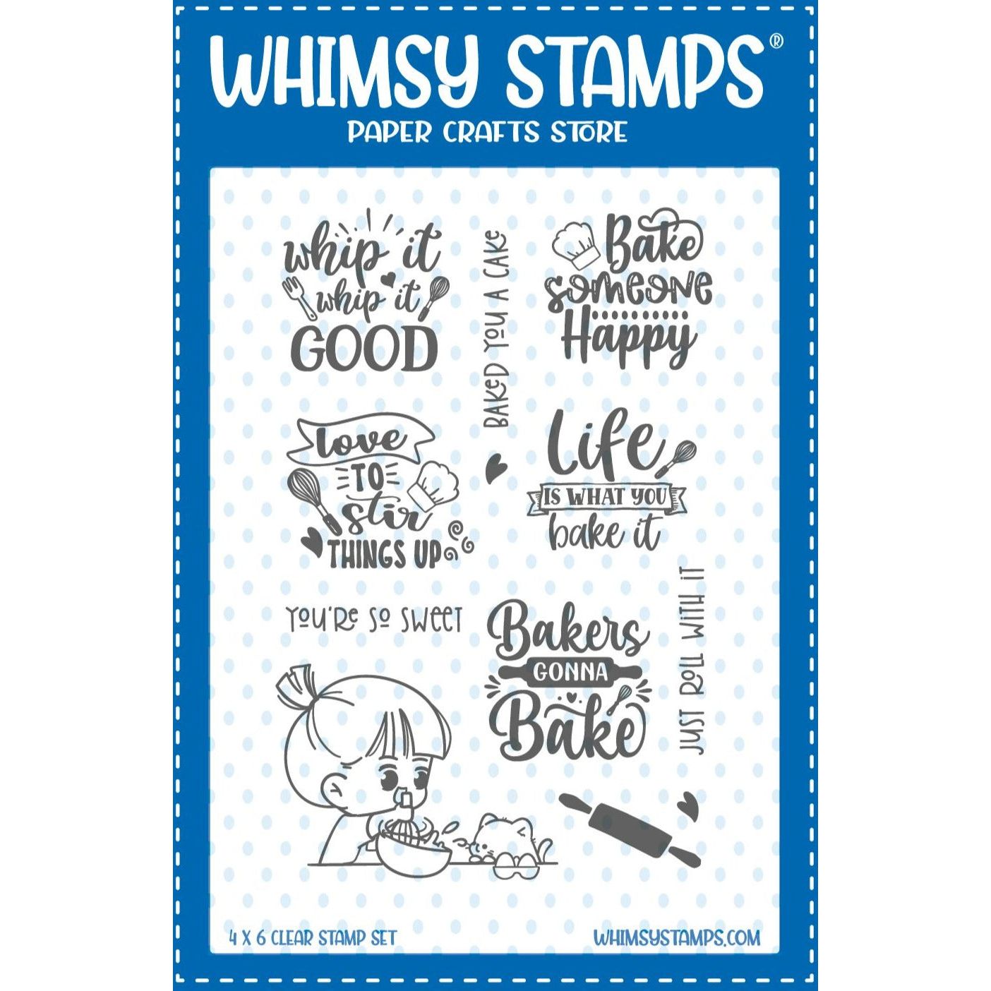 Whimsy Stamps Just Roll with It Clear Stamps cwsd464