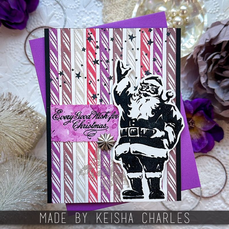 Tim Holtz Cling Rubber Stamps Jolly Holiday cms474 good wishes