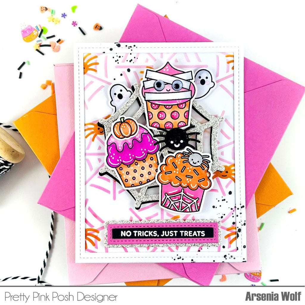 Pretty Pink Posh Halloween Cupcakes Clear Stamps cupcake fun