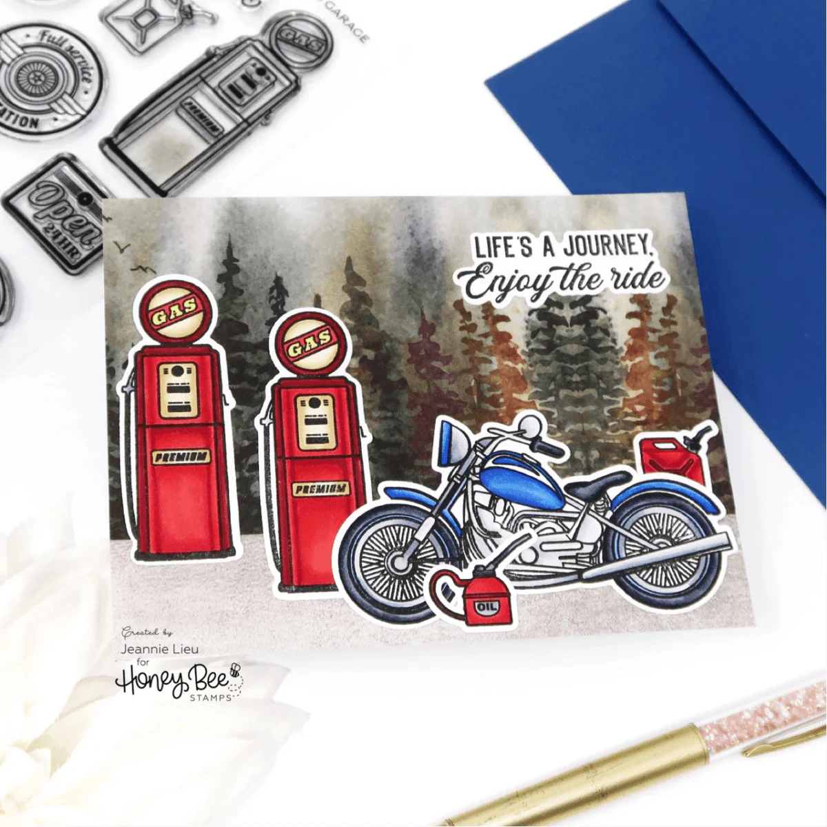 Honey Bee Dad's Garage Clear Stamps And Dies Bundle