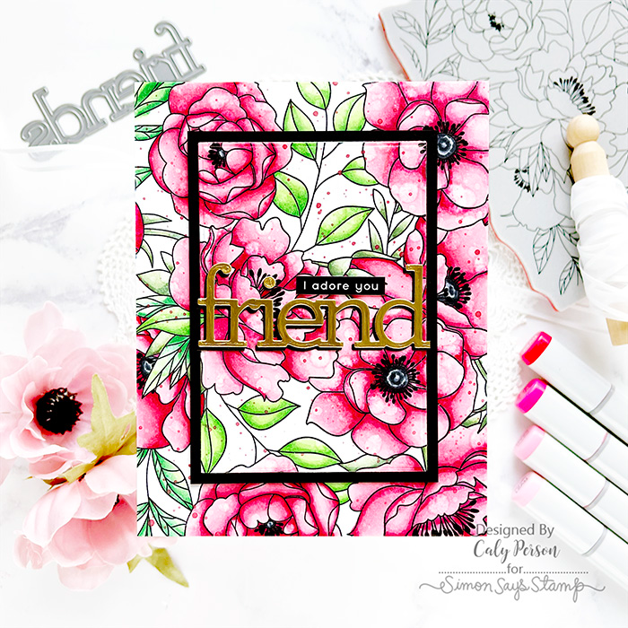 Simon Says Stamp! Simon Says Cling Stamp DELICATE OUTLINE FLOWERS sss102305 Floral Friend Card | color-code:ALT01